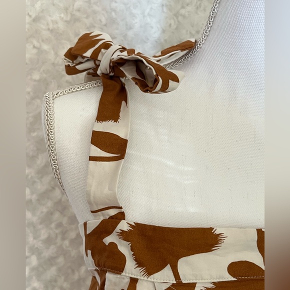 Corey Lynn Calter cream printed tie strap tank size small - Picture 3 of 9